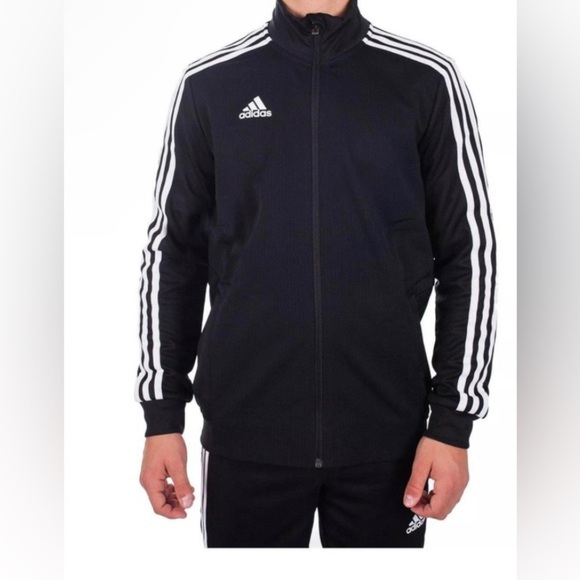 Adidas Originals Track Jacket Kids,Color:Black and White,Size:L 13-14Y - Picture 1 of 8